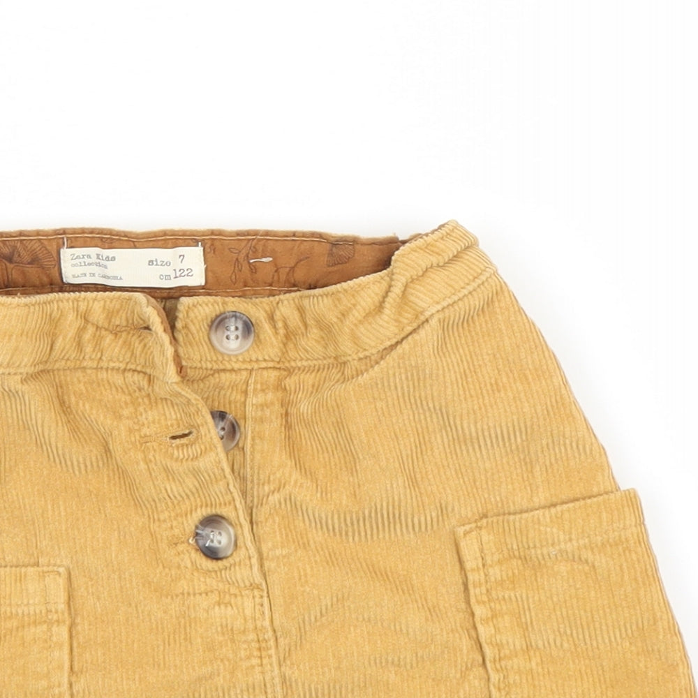 Zara Girls Yellow   Maxi Skirt Size 7 Years