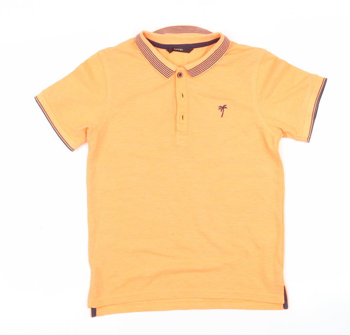 George Boys Orange Basic Polo Size 9-10 Years