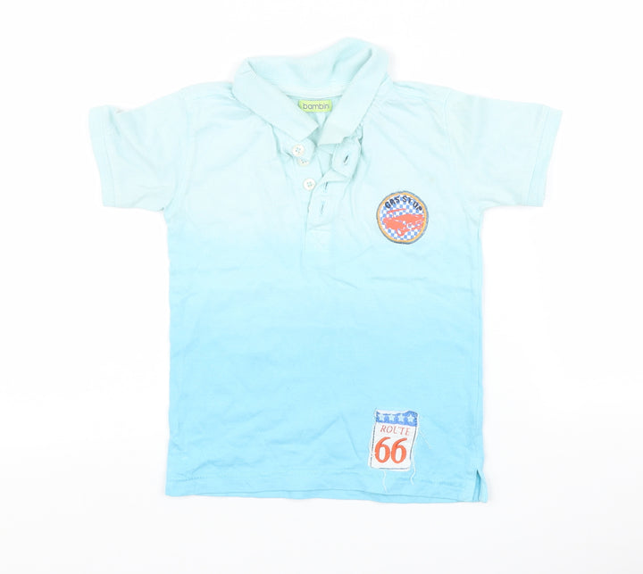 BHS Boys Blue Basic Polo Size 2-3 Years