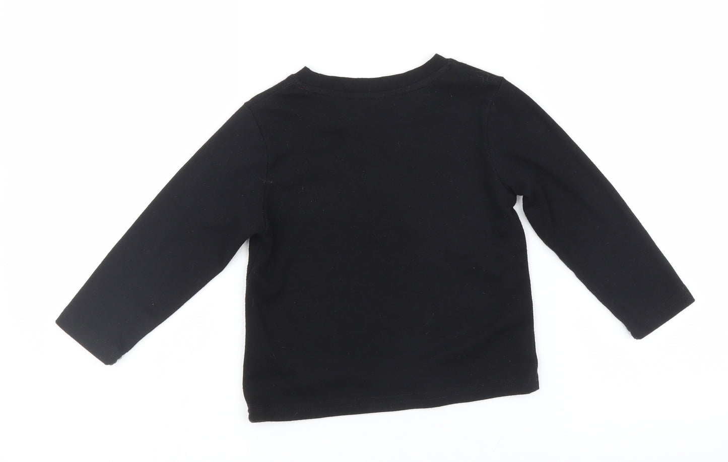 Preworn Boys Black   Basic T-Shirt Size 3 Years