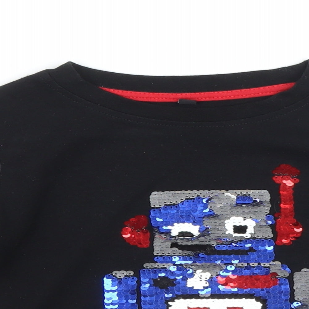 Preworn Boys Black   Basic T-Shirt Size 3 Years
