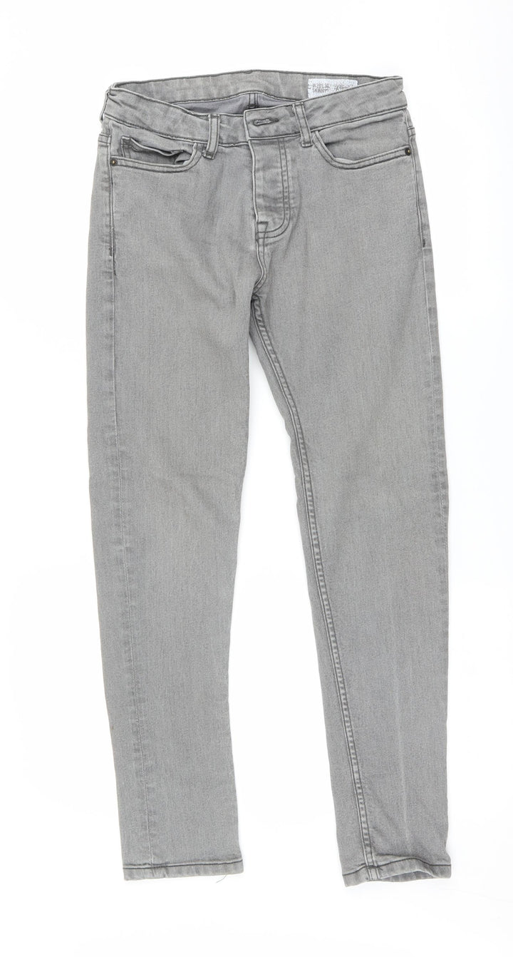 Denim & Co. Womens Grey Skinny Jeans Size 28 L30 in