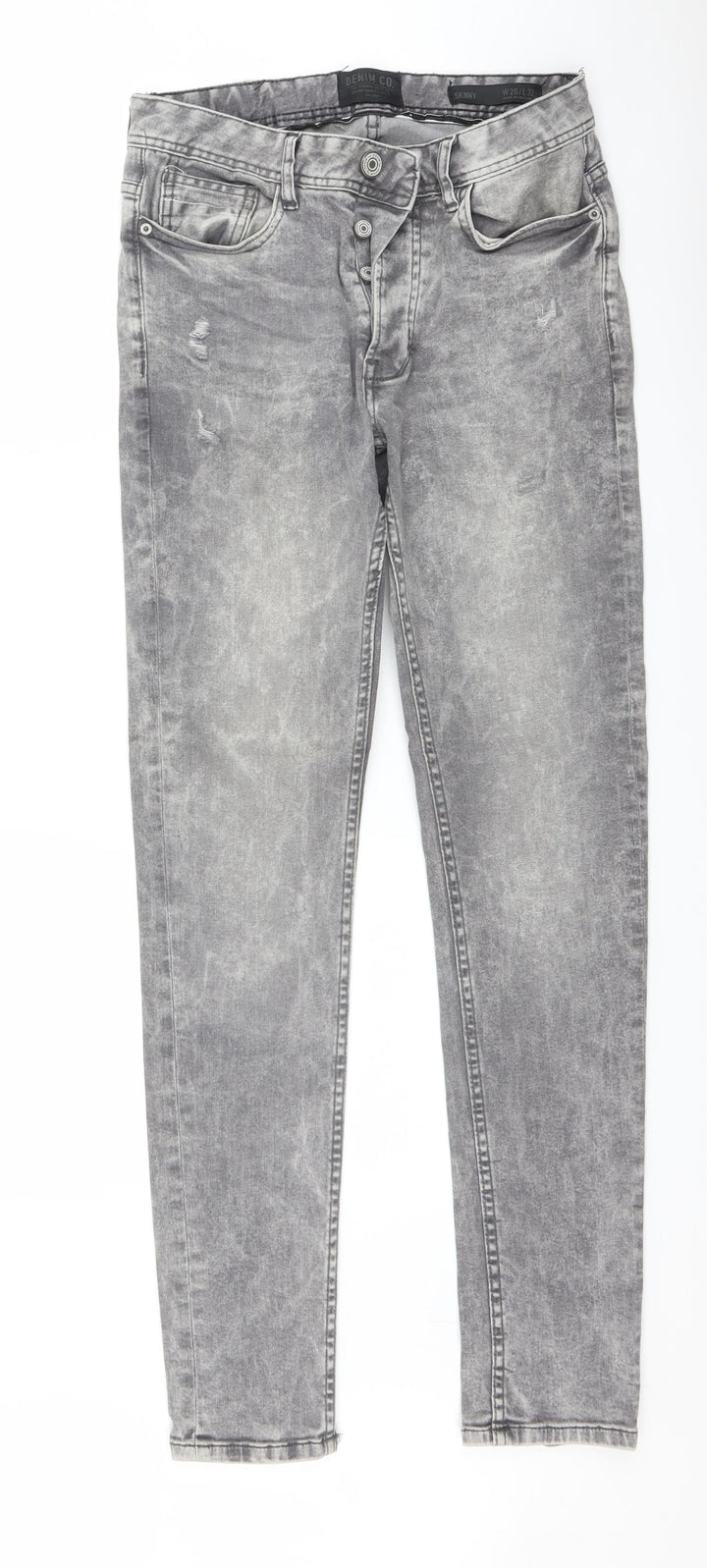 Denim & Co. Womens Grey Skinny Jeans Size 28 L32 in