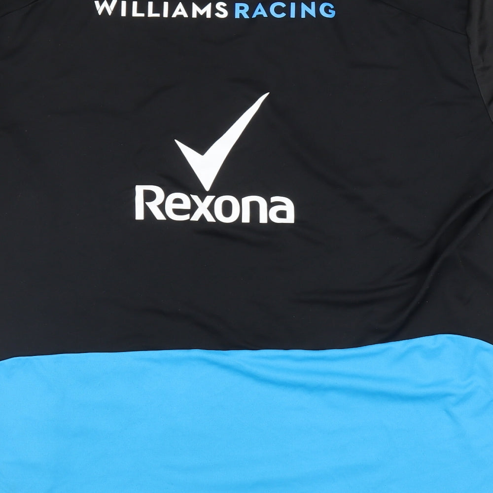 williams racing Mens Black Houndstooth   T-Shirt Size 2XL