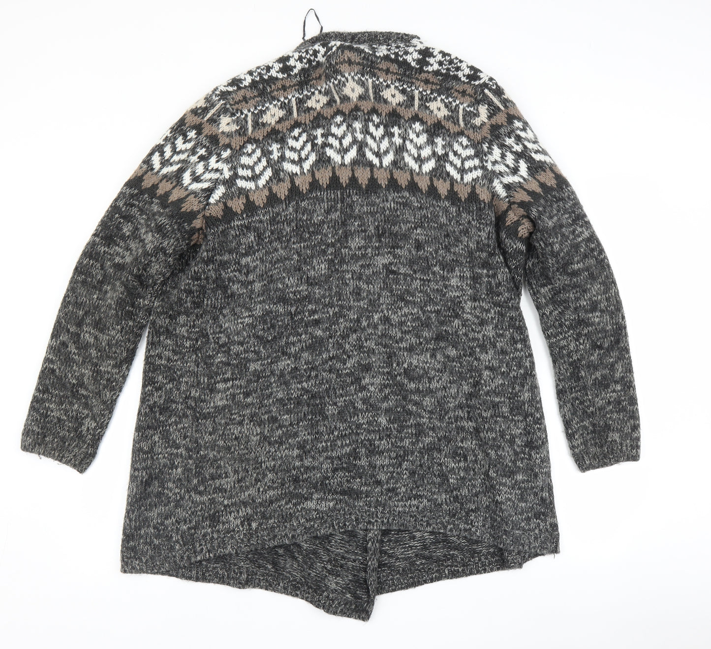 Matalan Womens Grey Argyle/Diamond  Cardigan Jumper Size L