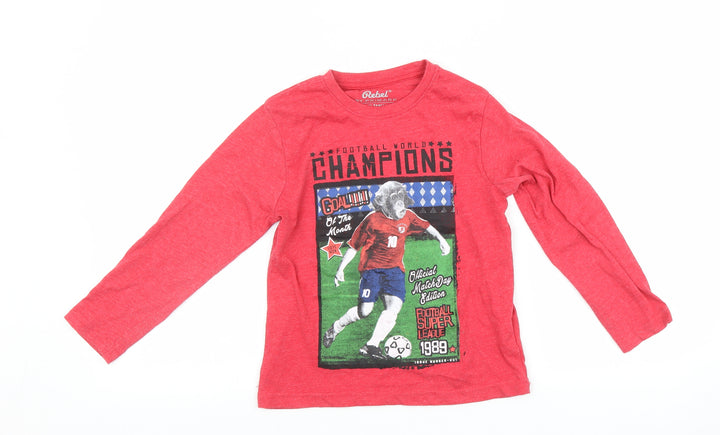 Primark Boys Red   Basic T-Shirt Size 7-8 Years