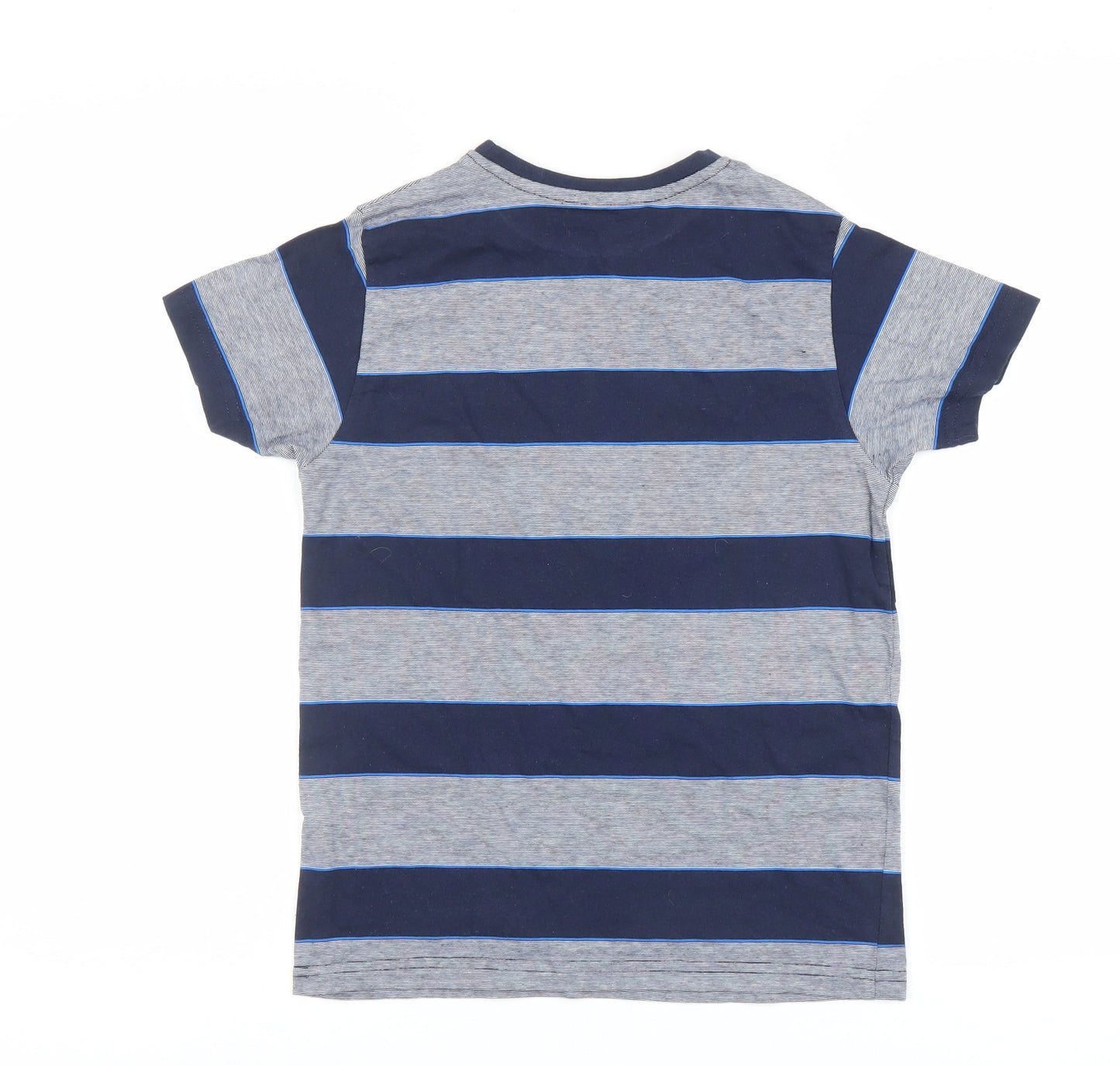 Primark Boys Blue Striped  Basic T-Shirt Size 9-10 Years