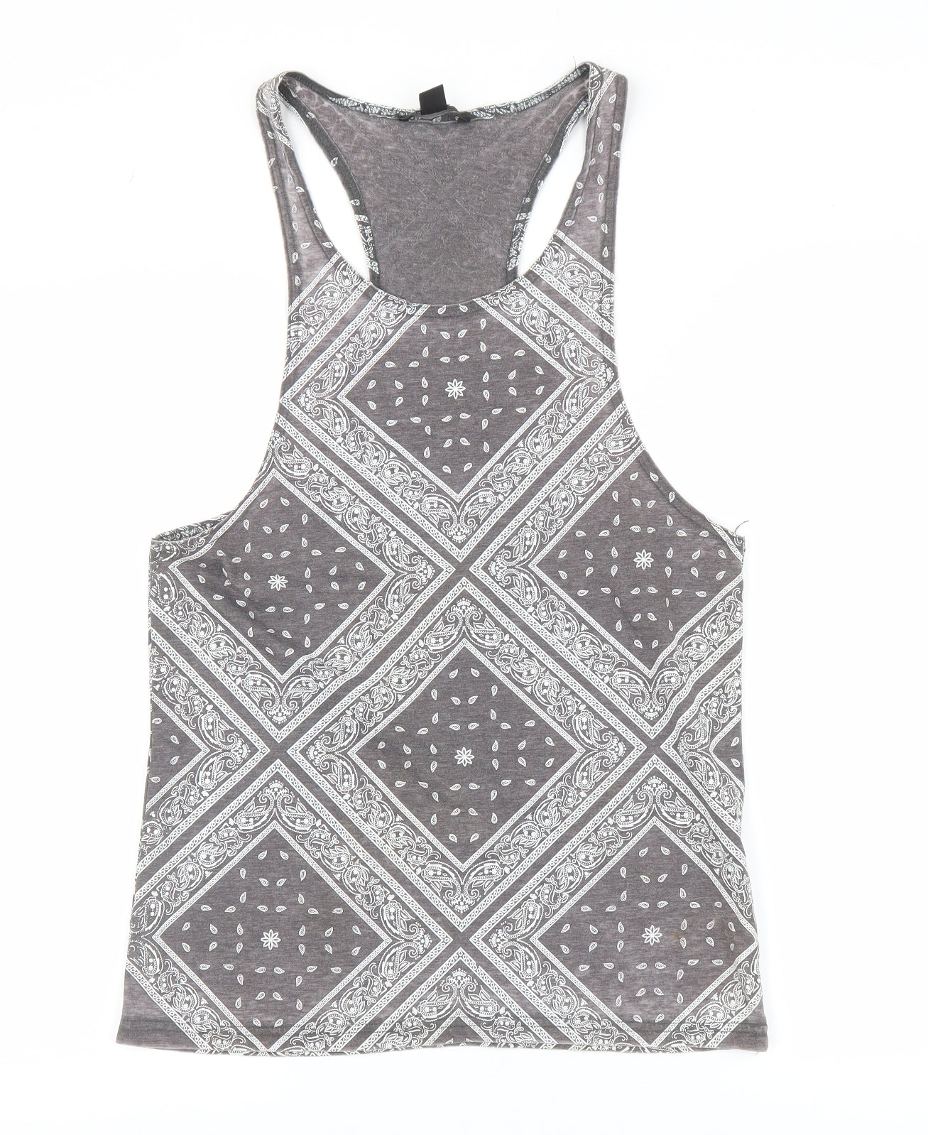 Primark Mens Grey Geometric   T-Shirt Size XS