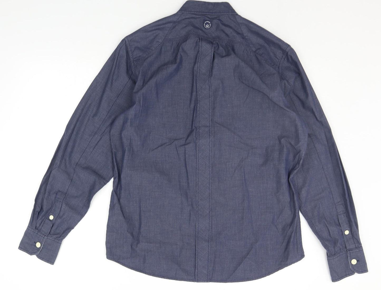 Duck and Cover Mens Blue    Button-Up Size L