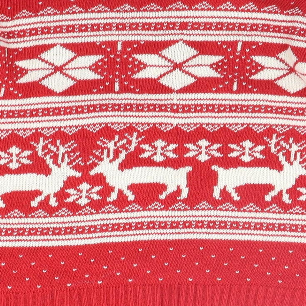 q-io Girls Red Geometric  Pullover Jumper Size 7-8 Years  - christams