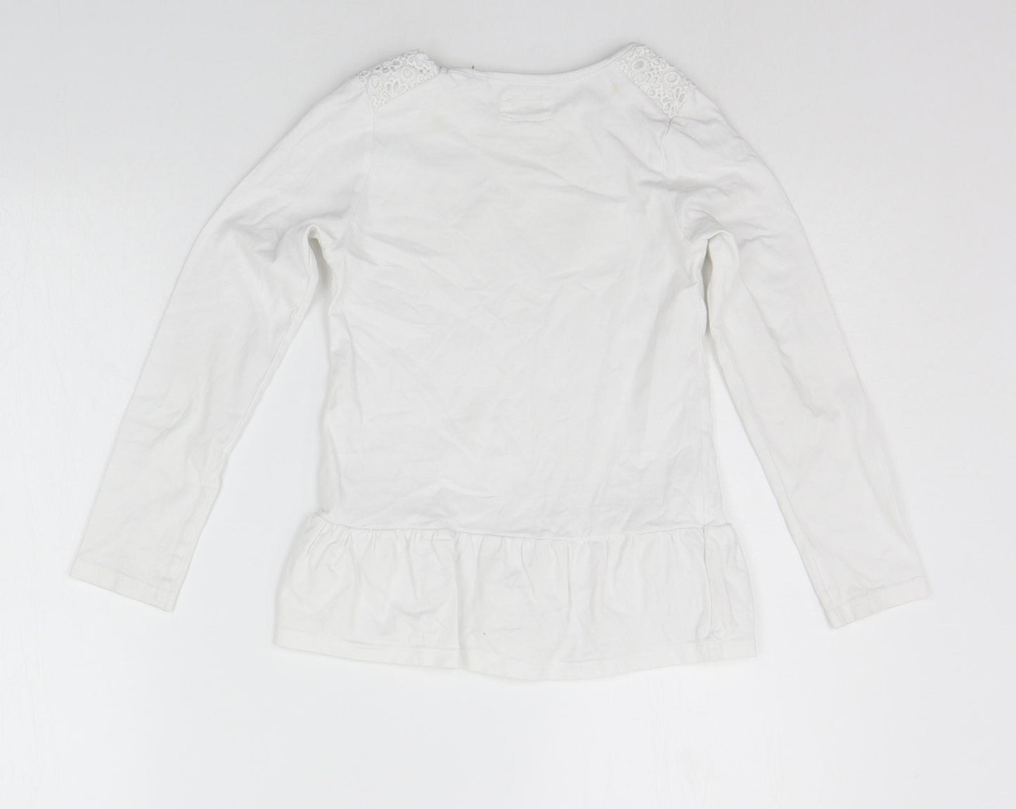 TU Girls White   Basic T-Shirt Size 7 Years