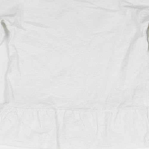 TU Girls White   Basic T-Shirt Size 7 Years