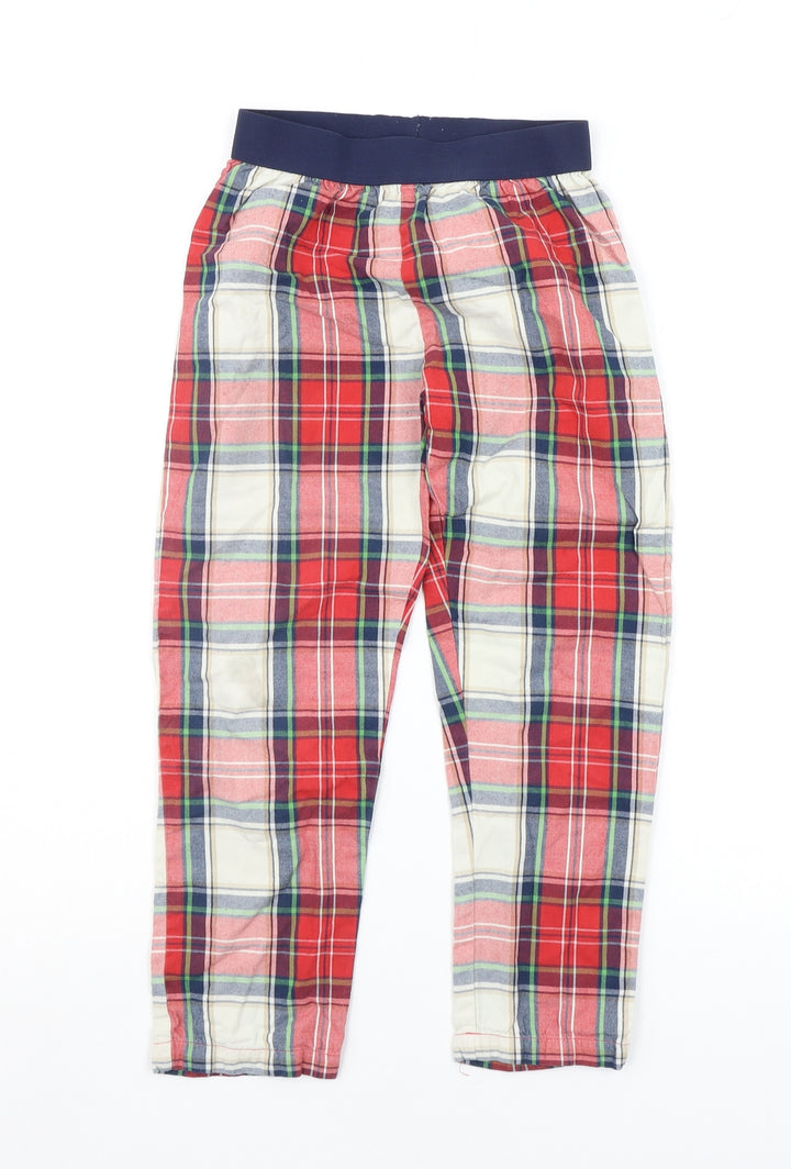 George Boys Beige Check Pyjama Pants Size 6-7 Years