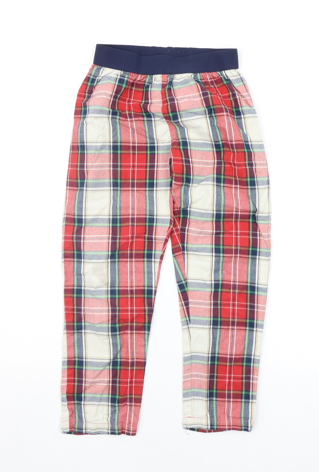 George Boys Beige Check   Pyjama Pants Size 6-7 Years