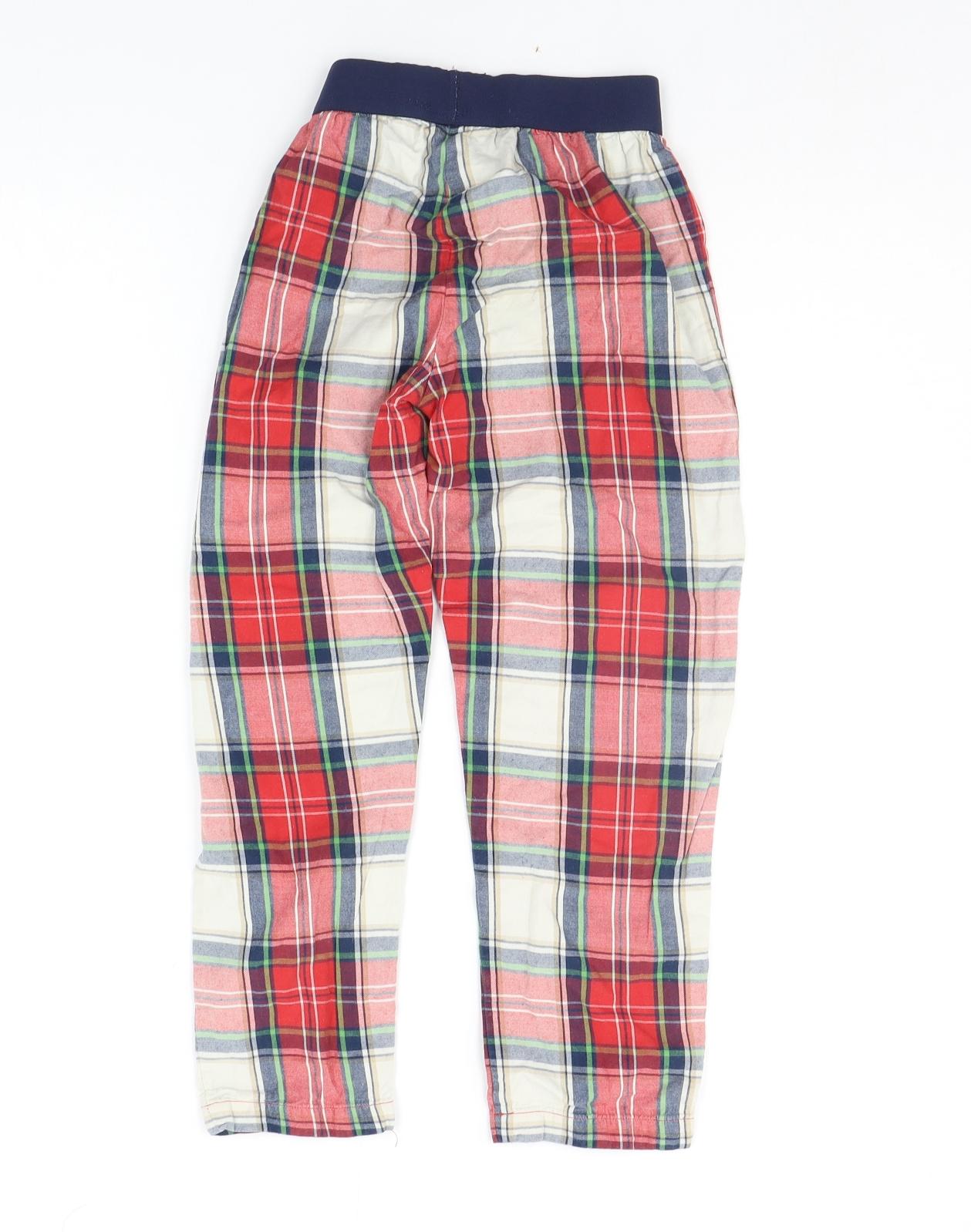 George Boys Beige Check   Pyjama Pants Size 6-7 Years