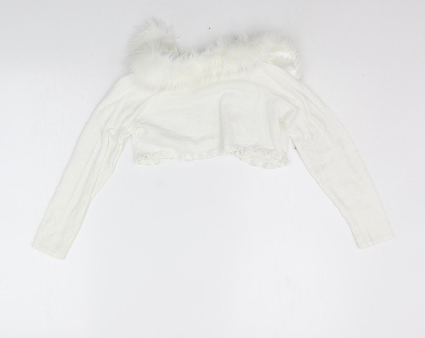 Monsoon Girls White   Cardigan Jumper Size 7-8 Years