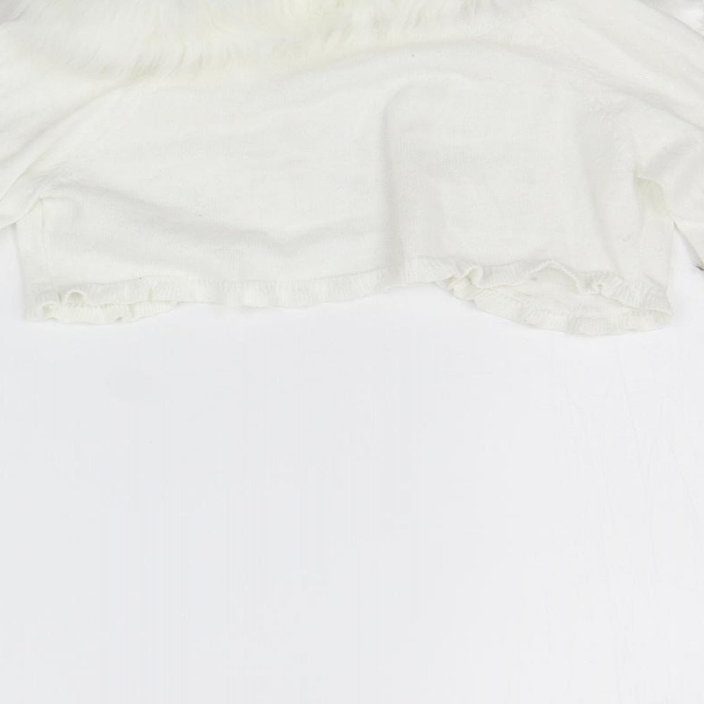 Monsoon Girls White   Cardigan Jumper Size 7-8 Years