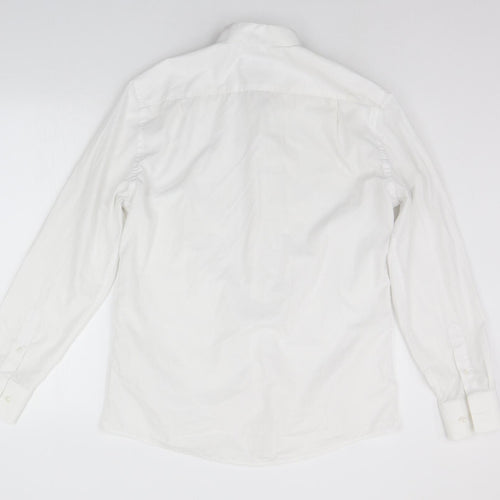 Tailor & Cutter Mens White    Button-Up Size 15.5