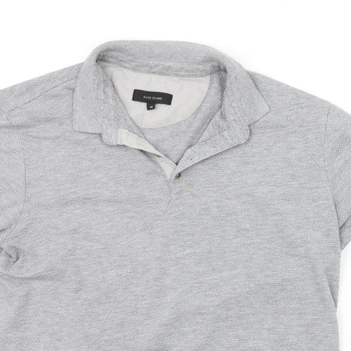 River Island Mens Grey    Polo Size M