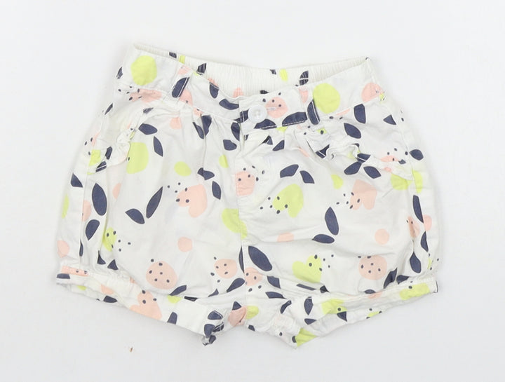 Tiny Little Wonders Baby White Geometric Cropped Trousers Size 12-18 Months