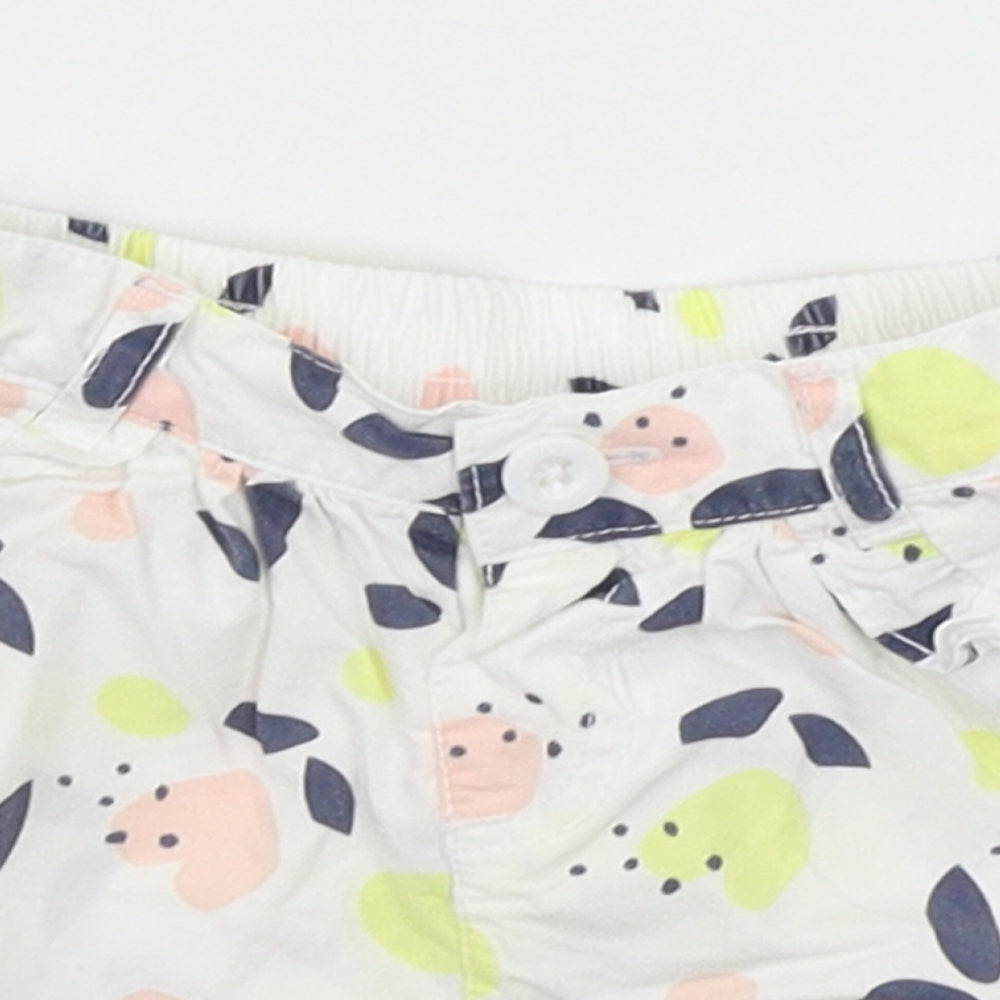 Tiny Little Wonders Baby White Geometric  Cropped Trousers Size 12-18 Months