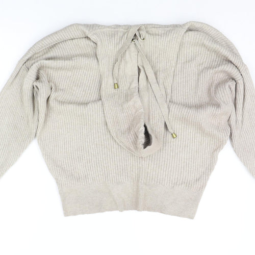George Womens Beige   Pullover Hoodie Size S