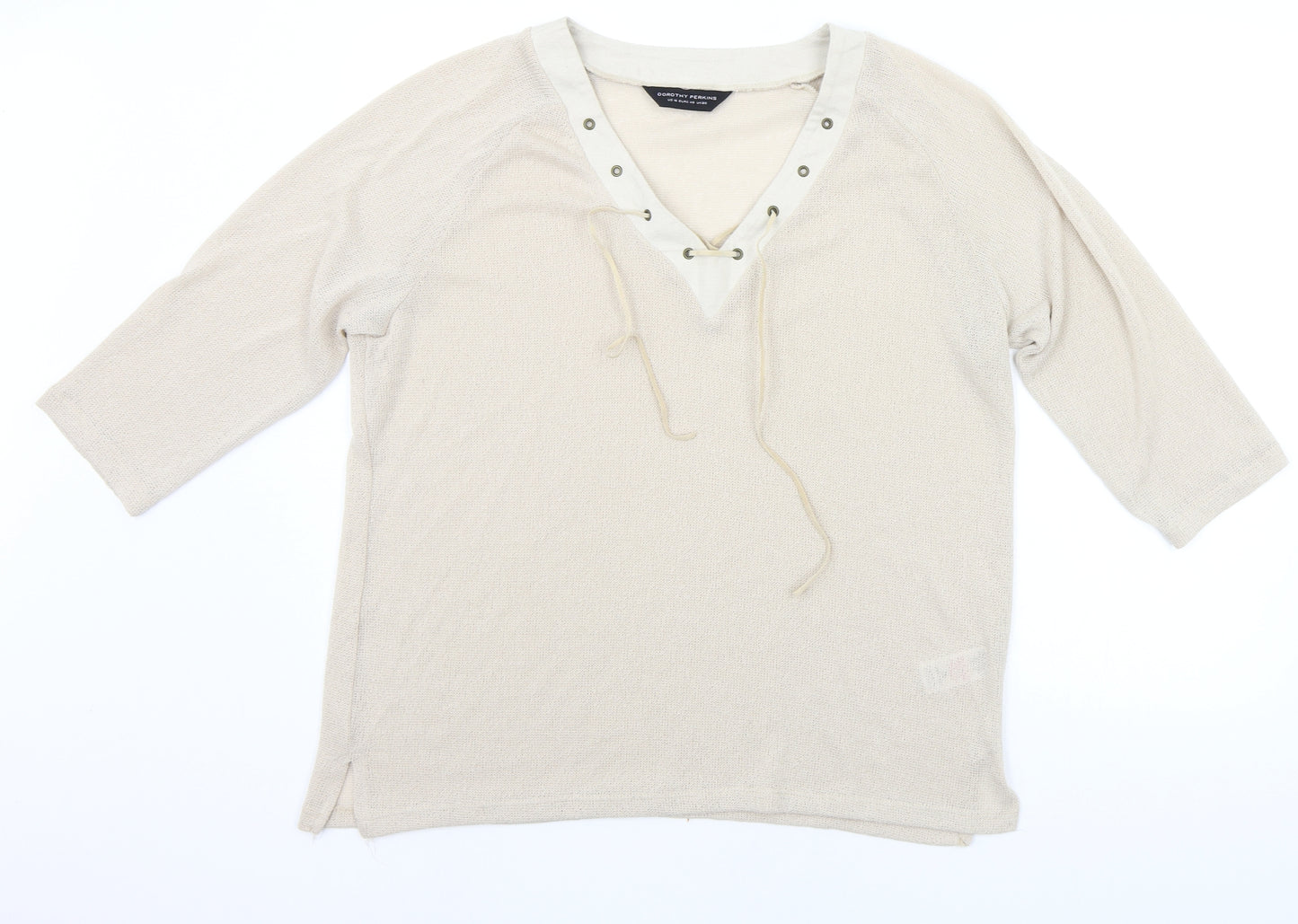 Dorothy Perkins Womens Beige   Pullover Jumper Size 20