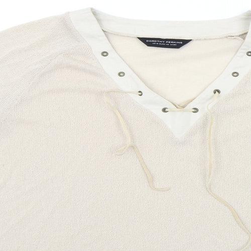 Dorothy Perkins Womens Beige   Pullover Jumper Size 20