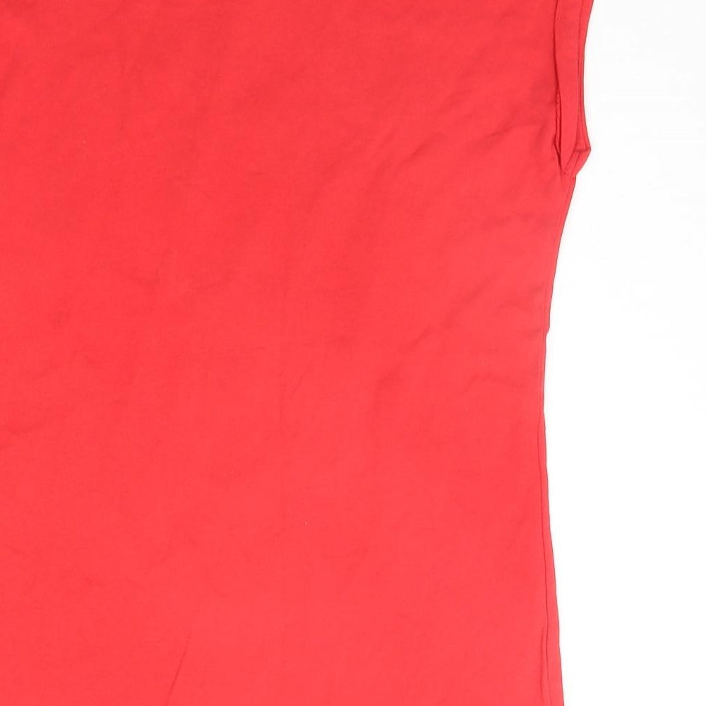 TU Girls Red   Basic T-Shirt Size 11 Years  - unicorn christmas