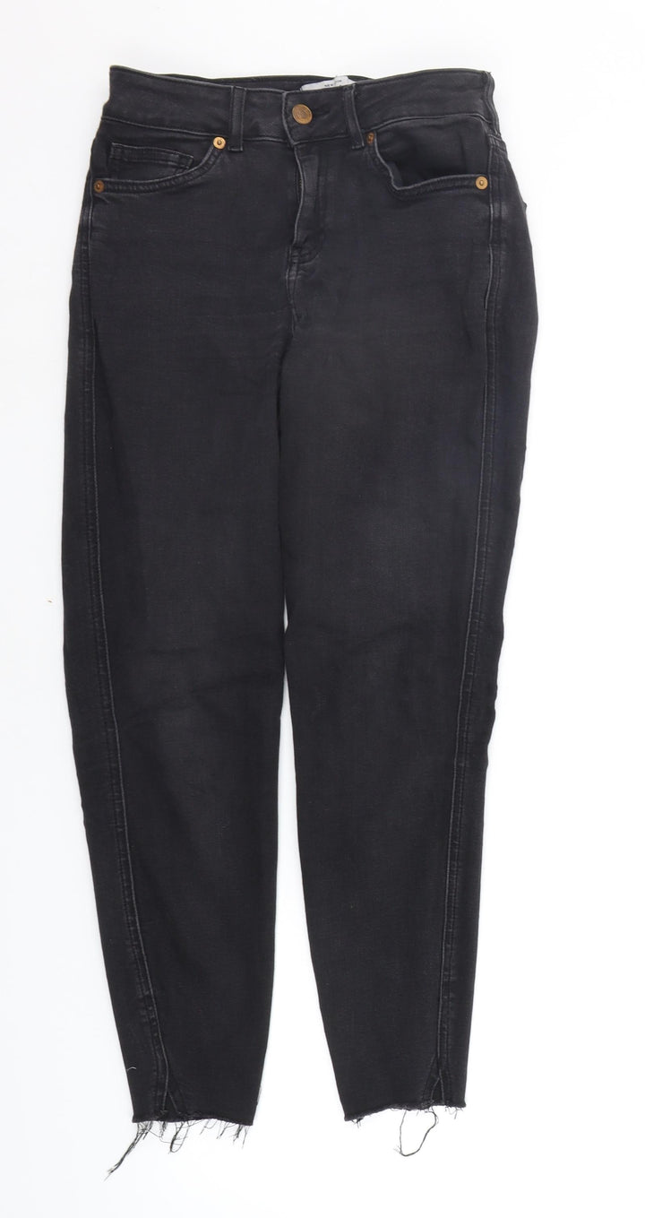 New Look Womens Grey Straight Jeans Size 8 L24 in