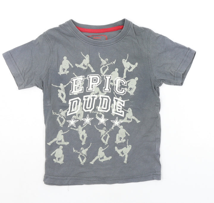 pEP&CO Boys Grey   Basic T-Shirt Size 5-6 Years
