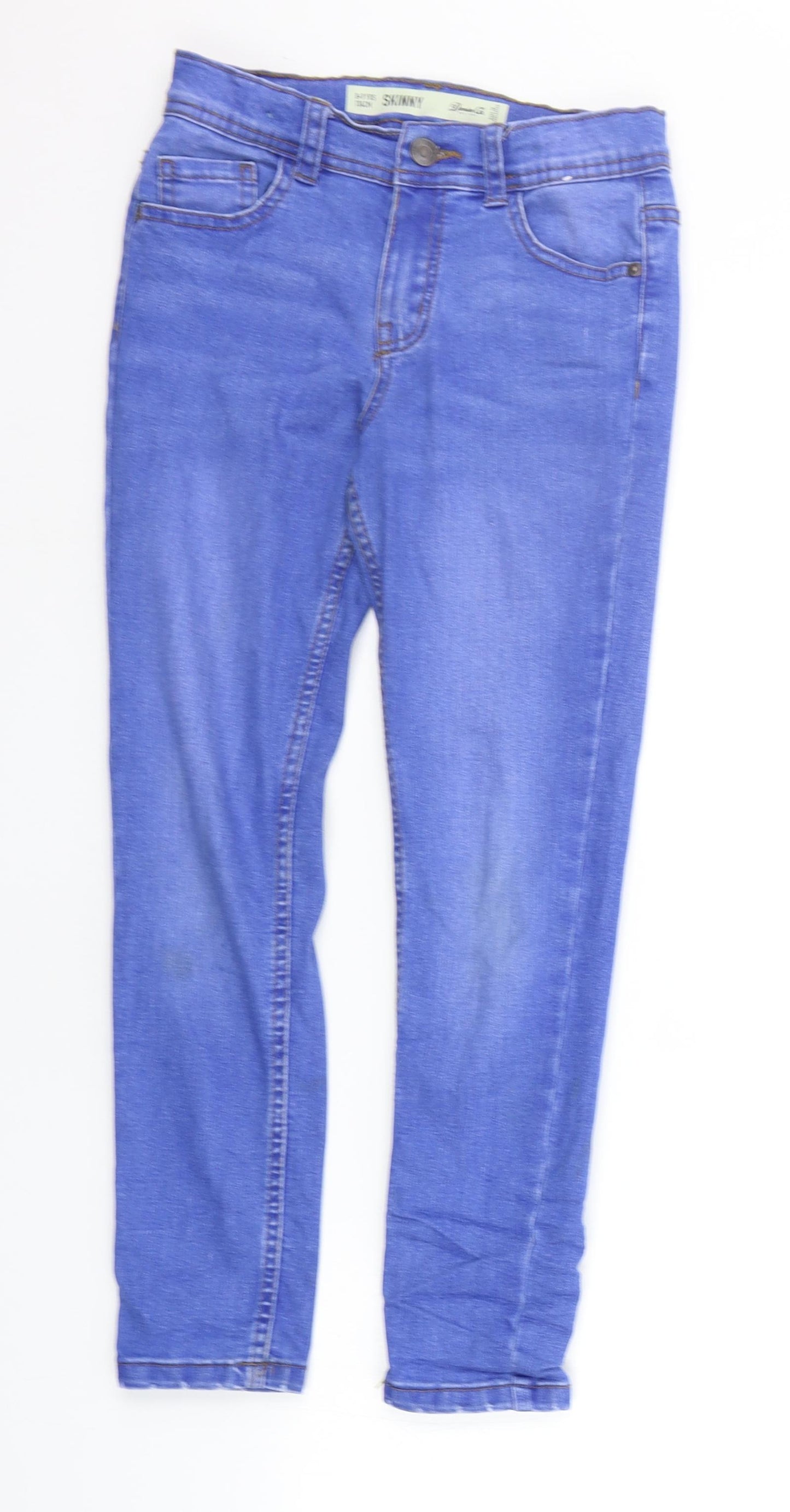 Denim & Co. Girls Blue   Straight Jeans Size 8-9 Years