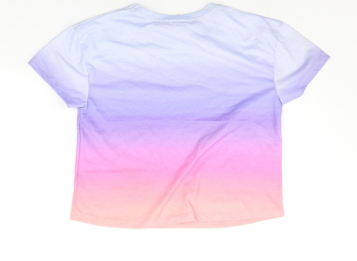 MISS EVIE Girls Purple   Basic T-Shirt Size 11-12 Years