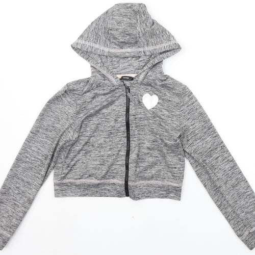 George Girls Grey   Jacket  Size 8-9 Years  - Heart print