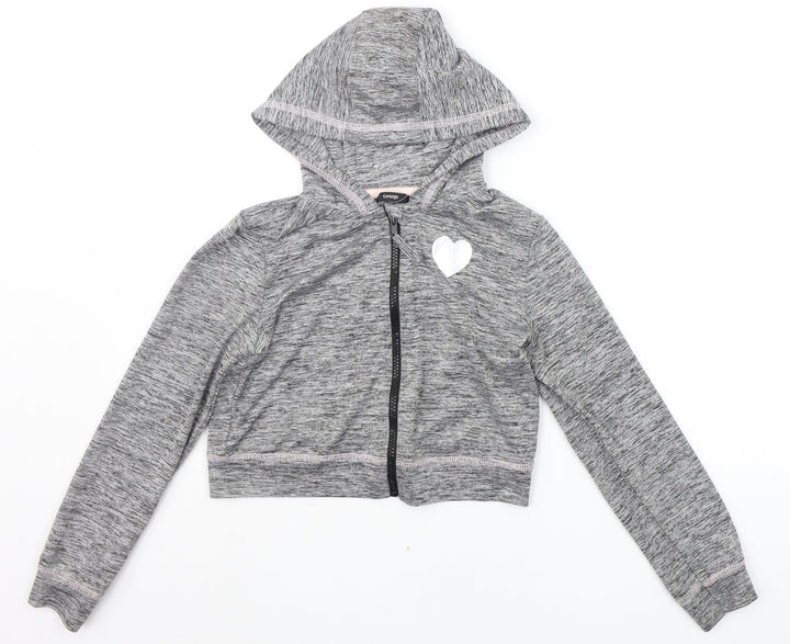 George Girls Grey   Jacket  Size 8-9 Years  - Heart print