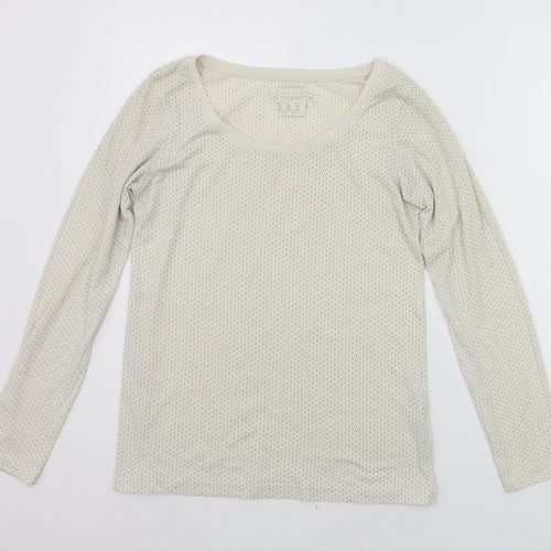Atmosphere Womens Beige Polka Dot  Basic T-Shirt Size 10