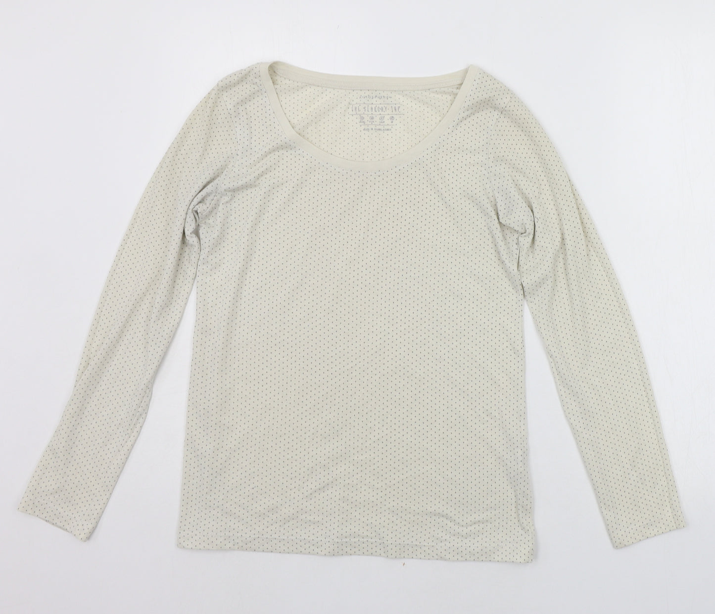 Atmosphere Womens Beige Polka Dot  Basic T-Shirt Size 10