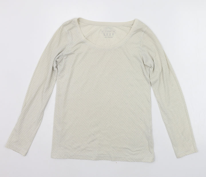 Atmosphere Womens Beige Polka Dot  Basic T-Shirt Size 10