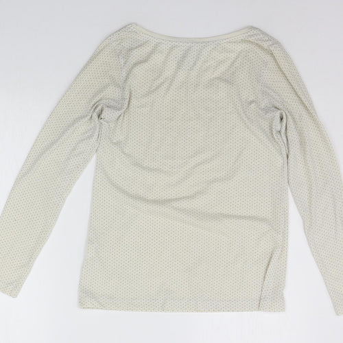 Atmosphere Womens Beige Polka Dot  Basic T-Shirt Size 10