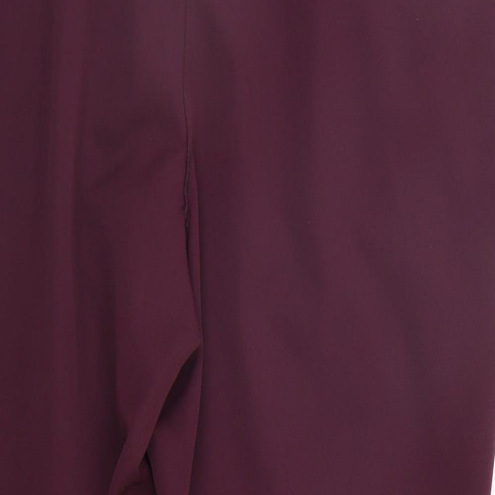 George Womens Purple   Trousers  Size 16 L25 in - BELTED