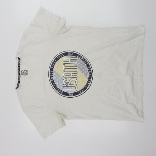US athletic  Womens White   Basic T-Shirt Size M