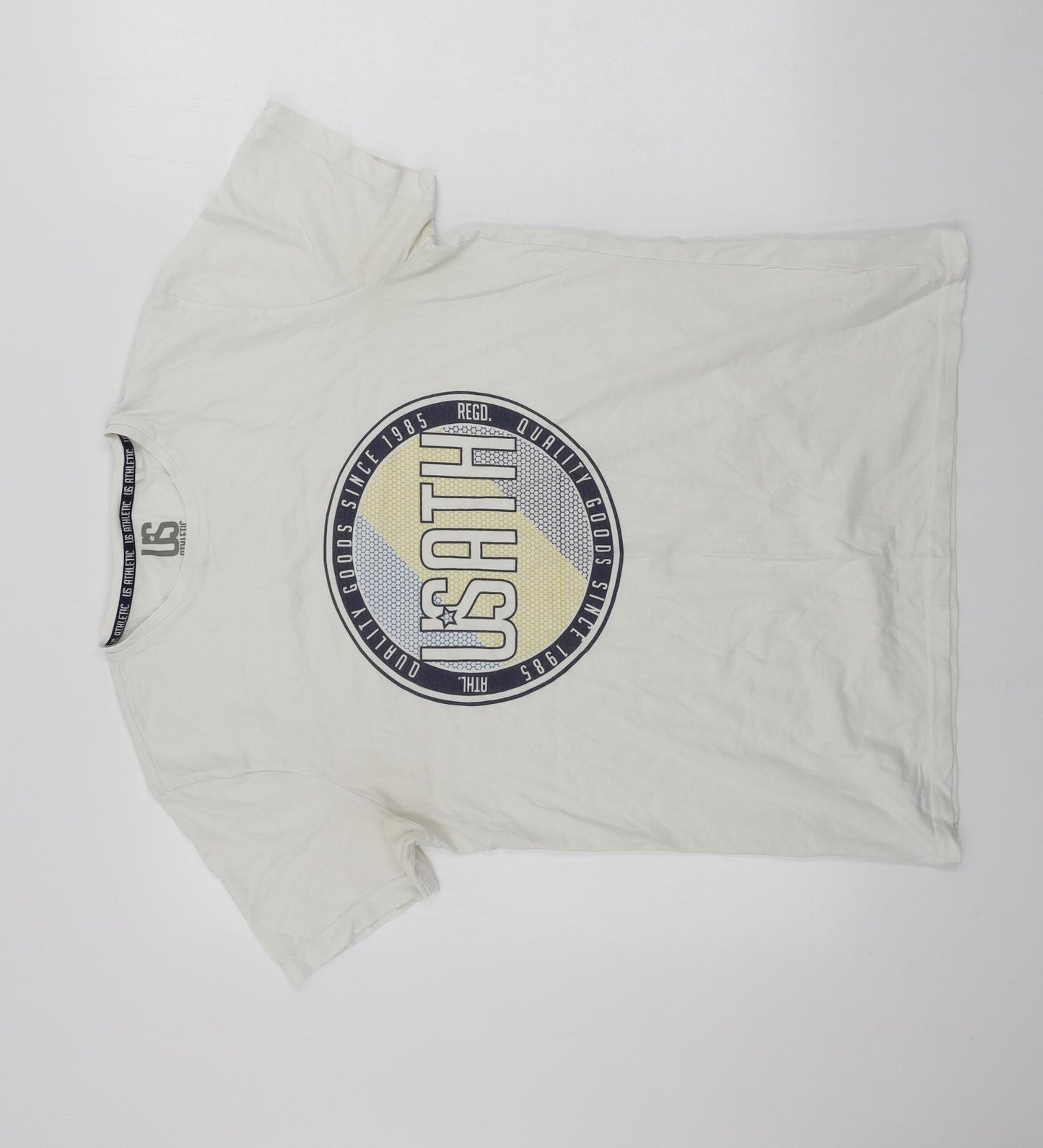 US athletic  Womens White   Basic T-Shirt Size M