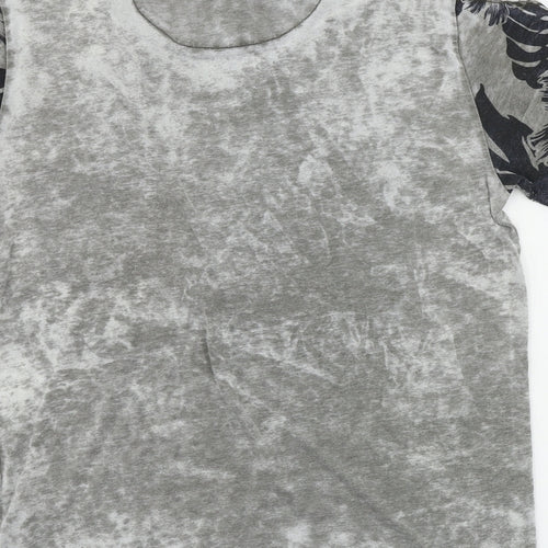 Rusty Neal Womens Grey Houndstooth  Basic T-Shirt Size M