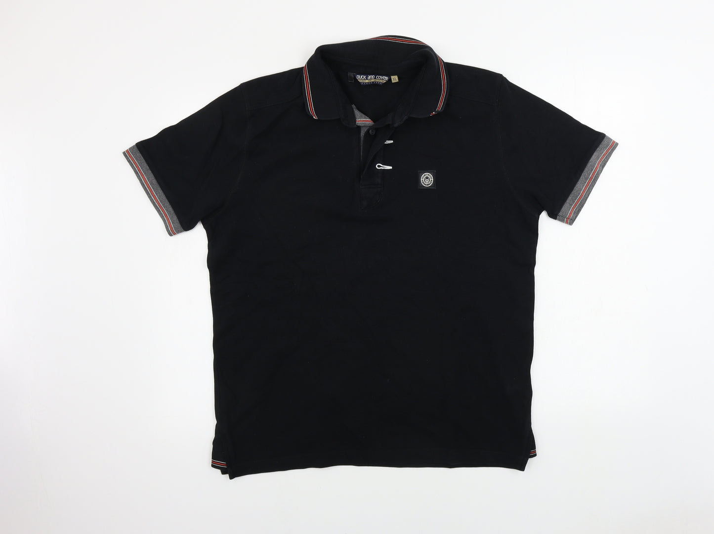 Duck and Cover  Mens Black    Polo Size XL