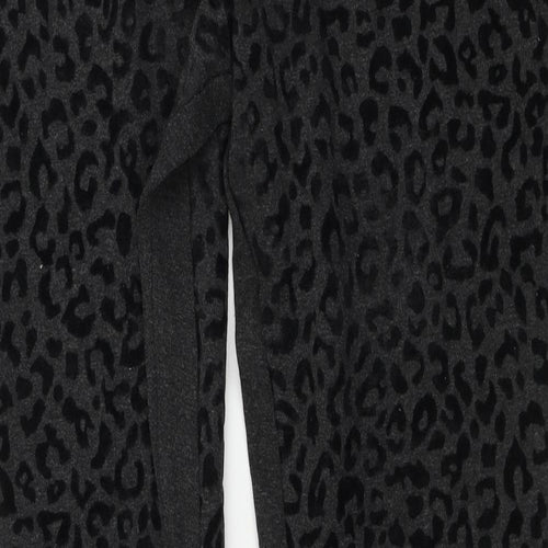 Marks and Spencer  Womens Grey Animal Print  Trousers  Size 18 L28 in