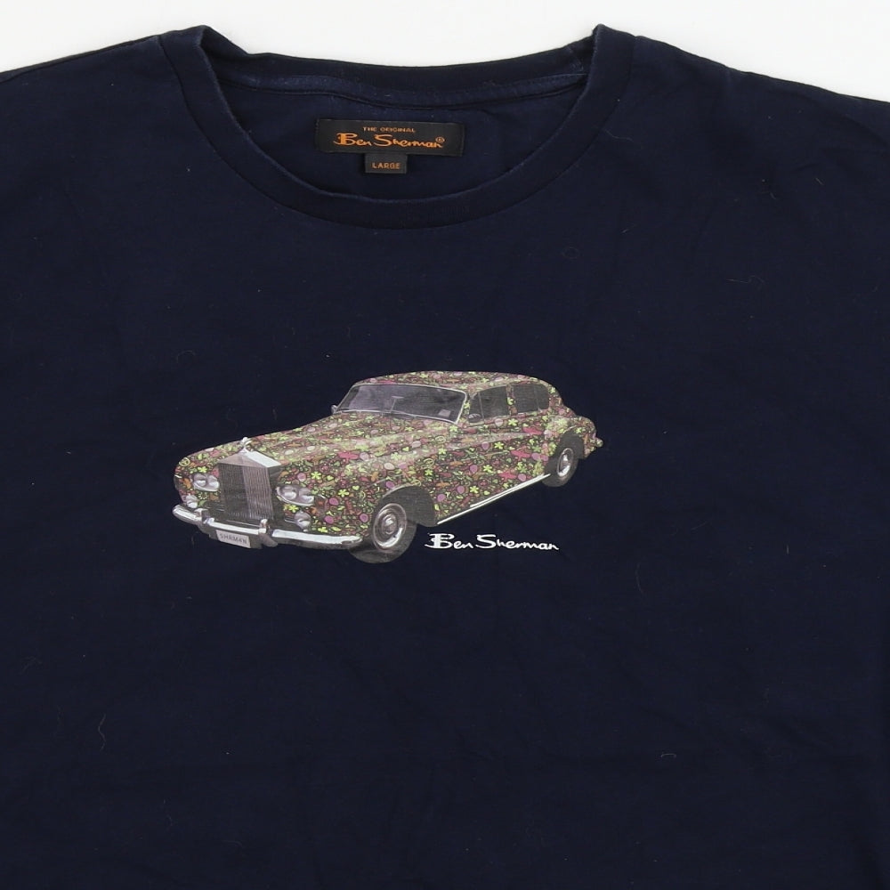Ben Sherman  Mens Blue    T-Shirt Size L