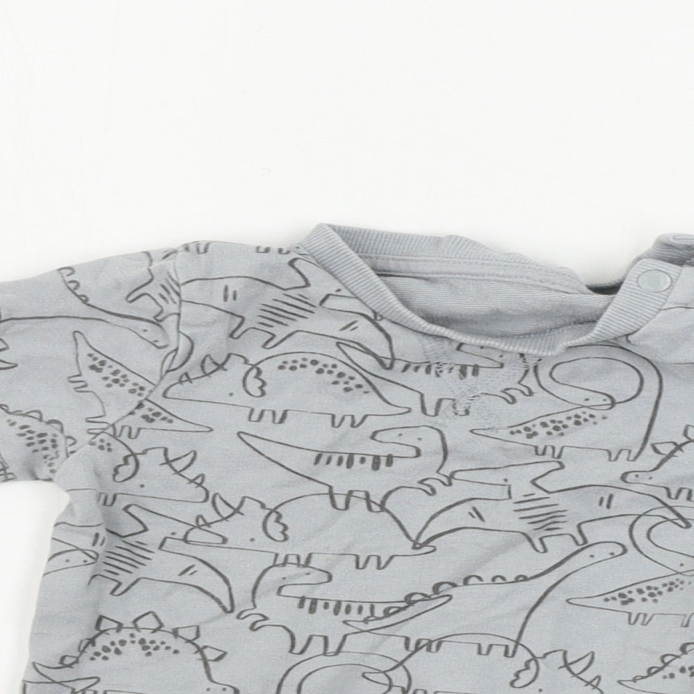 TU Boys Grey   Pullover Jumper Size 18-24 Months  - Dinosaur print