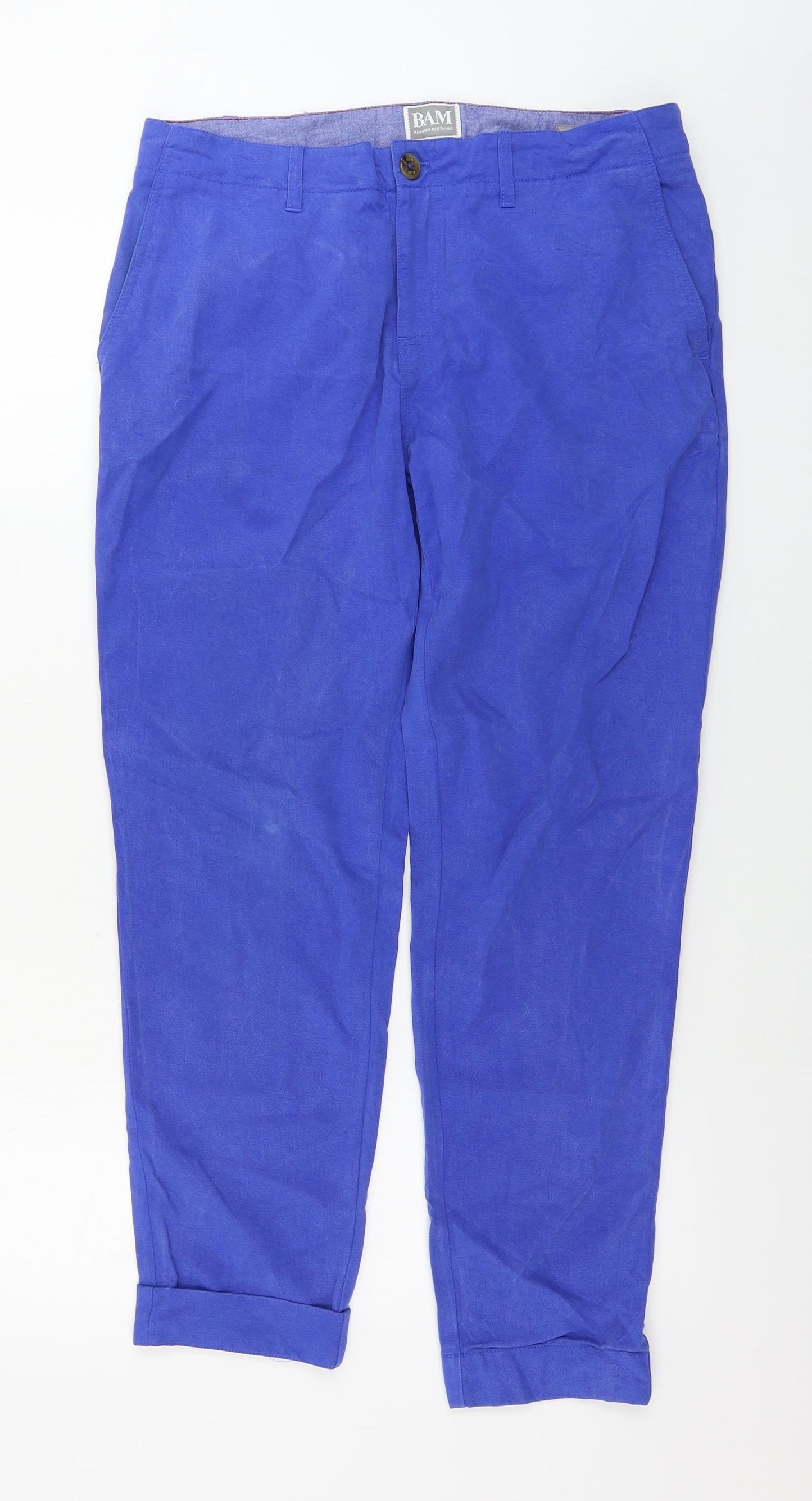 bam Womens Blue   Chino Trousers Size 10 L26 in