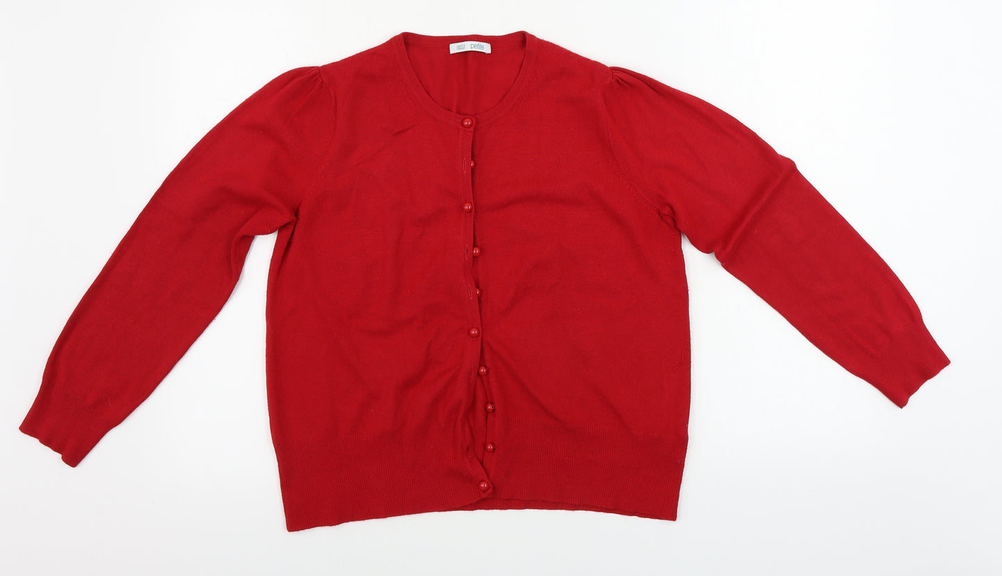 Marks and Spencer  Womens Red   Cardigan Jumper Size 14