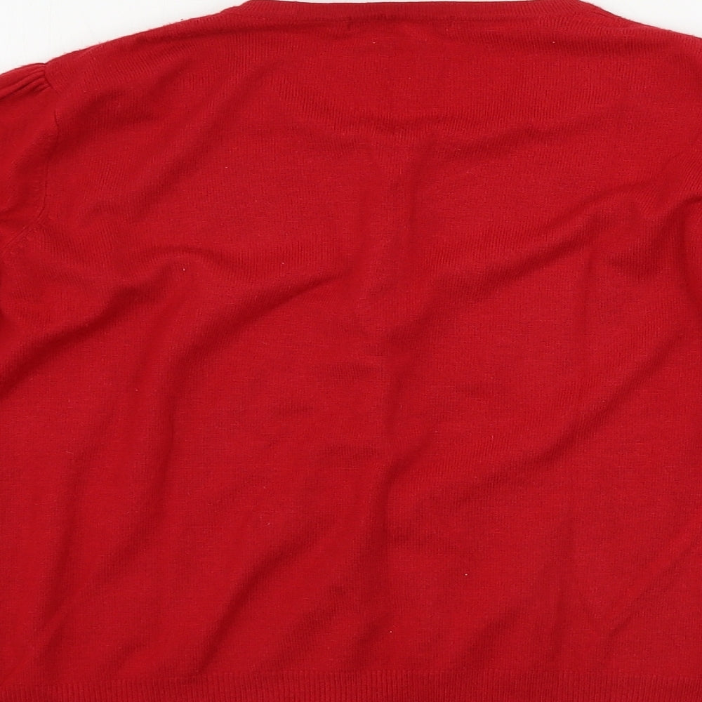 Marks and Spencer  Womens Red   Cardigan Jumper Size 14